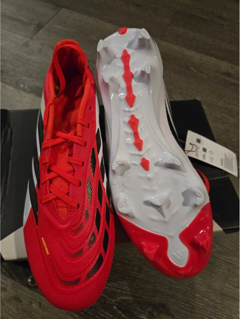 adidas Predator League FT FG Lucid Red Black JS0422 Men's 7.5 New Box